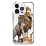 Apple iPhone 14 Pro Ancient Lion Sculpture Hybrid Protective Phone Case Cover