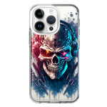 Apple iPhone 14 Pro Cyberpunk Machine Headphones Skull Double Layer Phone Case Cover