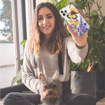 Apple iPhone Xs Max Spring Summer Flowers Butterfly Purple Blue Lilac Floral Hybrid Protective Phone Case Cover
