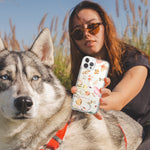 Apple iPhone 12 Pro Peach Meadow Wildflowers Butterflies Bees Watercolor Floral Hybrid Protective Phone Case Cover