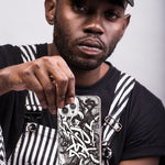 Apple iPhone 12 Pro Black White Urban Graffiti Hybrid Protective Phone Case Cover