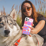 Apple iPhone 15 Pro Max Pink Purple Clear Funny Text Quote Boujee Hybrid Protective Phone Case Cover