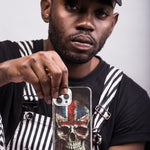 Apple iPhone 15 Pro British UK Flag Skull Hybrid Protective Phone Case Cover