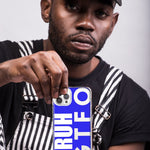 Apple iPhone 11 Pro Max Blue Clear Funny Text Quote Bruh GTFO Hybrid Protective Phone Case Cover