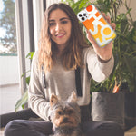 Apple iPhone 15 Pro Orange Yellow Clear Funny Text Quote Fosho Hybrid Protective Phone Case Cover