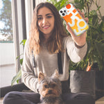 Apple iPhone 14 Plus Orange Yellow Clear Funny Text Quote Fosho Hybrid Protective Phone Case Cover