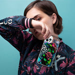 Apple iPhone 11 Pro Max Red Roses Graffiti Painting Art Hybrid Protective Phone Case Cover