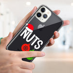 Apple iPhone 15 Christmas Funny Couples Chest Nuts Ornaments Hybrid Protective Phone Case Cover