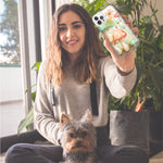 Apple iPhone 15 Pro Fairytale Watercolor Mushrooms Pastel Spring Flowers Floral Hybrid Protective Phone Case Cover