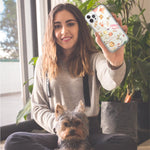 Apple iPhone 11 Pro Max Peach Meadow Wildflowers Butterflies Bees Watercolor Floral Hybrid Protective Phone Case Cover