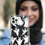 Apple iPhone 15 Pro Max Cute Halloween Spooky Floating Ghosts Horror Scary Hybrid Protective Phone Case Cover