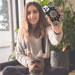 Apple iPhone 15 Pro Max Mandala Geometry Abstract Elephant Pattern Hybrid Protective Phone Case Cover