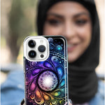 Apple iPhone 11 Pro Max Mandala Geometry Abstract Galaxy Pattern Hybrid Protective Phone Case Cover
