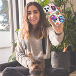 Apple iPhone 14 Cute Halloween Spooky Horror Scary Neon Characters Hybrid Protective Phone Case Cover