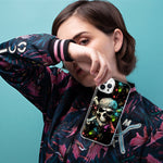 Apple iPhone 15 Pro Fantasy Paint Splash Pirate Skull Hybrid Protective Phone Case Cover