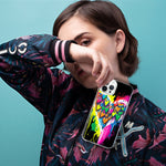 Apple iPhone 15 Pro Colorful Rainbow Hearts Love Graffiti Painting Hybrid Protective Phone Case Cover