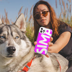 Apple iPhone 11 Pro Max Hot Pink Clear Funny Text Quote Simp Hybrid Protective Phone Case Cover