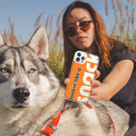 Apple iPhone 12 Pro Orange Clear Funny Text Quote Snack Hybrid Protective Phone Case Cover