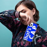 Apple iPhone 11 Pro Max Blue Clear Funny Text Quote That's Cap Hybrid Protective Phone Case Cover