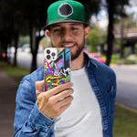 Apple iPhone 15 Pro Max Urban Graffiti Street Art Painting Hybrid Protective Phone Case Cover