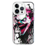 Apple iPhone 14 Pro Evil Joker Face Painting Graffiti Hybrid Protective Phone Case Cover