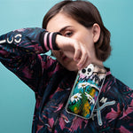 Apple iPhone 12 Pro White Daisies Graffiti Wall Art Painting Hybrid Protective Phone Case Cover