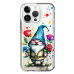 Apple iPhone 14 Pro Gnome Red Purple Blue Roses Garden Hybrid Protective Phone Case Cover