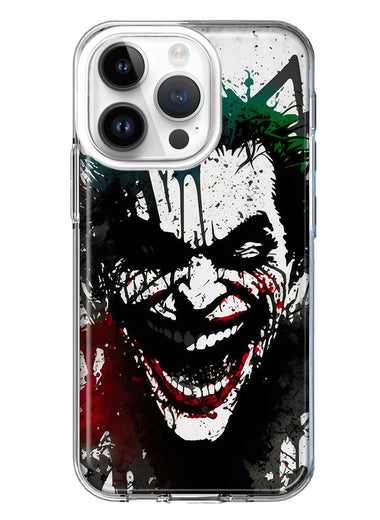 Apple iPhone 14 Pro Laughing Joker Painting Graffiti Hybrid Protective Phone Case Cover