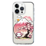 Apple iPhone 14 Pro Kawaii Manga Pink Cherry Blossom Fuji Mountain Mochi Girl Hybrid Protective Phone Case Cover