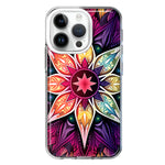 Apple iPhone 14 Pro Mandala Geometry Abstract Star Pattern Hybrid Protective Phone Case Cover