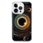 Apple iPhone 14 Pro Mandala Geometry Abstract Eclipse Pattern Hybrid Protective Phone Case Cover