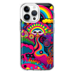 Apple iPhone 15 Pro Psychedelic Trippy Hippie Night Walk Hybrid Protective Phone Case Cover