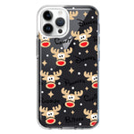 Apple iPhone 14 Pro Max Red Nose Reindeer Christmas Winter Holiday Hybrid Protective Phone Case Cover