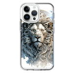 Apple iPhone 15 Pro Max Abstract Lion Sculpture Hybrid Protective Phone Case Cover