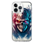 Apple iPhone 14 Pro Max Cyberpunk Machine Headphones Skull Double Layer Phone Case Cover