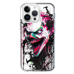 Apple iPhone 15 Pro Max Evil Joker Face Painting Graffiti Hybrid Protective Phone Case Cover