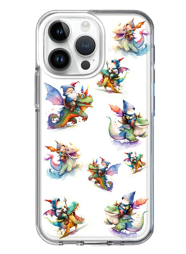 Apple iPhone 15 Pro Cute Fairy Cartoon Gnomes Dragons Monsters Hybrid Protective Phone Case Cover