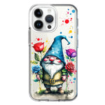 Apple iPhone 15 Pro Max Gnome Red Purple Blue Roses Garden Hybrid Protective Phone Case Cover