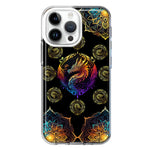 Apple iPhone 15 Pro Max Mandala Geometry Abstract Dragon Pattern Hybrid Protective Phone Case Cover