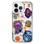 Apple iPhone 14 Pro Max Cute Halloween Spooky Horror Scary Neon Characters Hybrid Protective Phone Case Cover