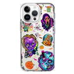 Apple iPhone 15 Pro Max Cute Halloween Spooky Horror Scary Neon Characters Hybrid Protective Phone Case Cover