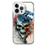 Apple iPhone 15 Pro Max Fantasy Blue Dragon Dream Skull Double Layer Phone Case Cover