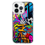 Apple iPhone 15 Pro Urban Graffiti Street Art Painting Hybrid Protective Phone Case Cover