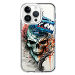 Apple iPhone 14 Pro Fantasy Blue Dragon Dream Skull Double Layer Phone Case Cover