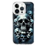 Apple iPhone 14 Pro Graveyard Death Dream Skulls Double Layer Phone Case Cover