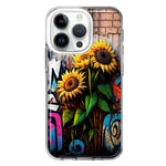 Apple iPhone 14 Pro Sunflowers Graffiti Painting Art Hybrid Protective Phone Case Cover