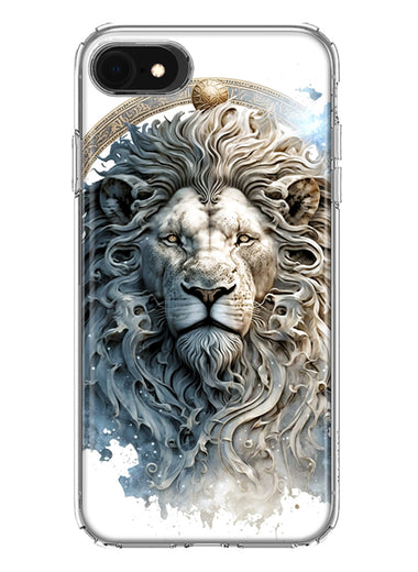 Apple iPhone 6/7/8/SE 2020/SE 3 2022 Abstract Lion Sculpture Hybrid Protective Phone Case Cover