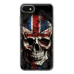 Apple iPhone SE 2nd 3rd Generation British UK Flag Skull Hybrid Protective Phone Case Cover