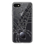 Apple iPhone SE 2nd 3rd Generation Creepy Black Spider Web Halloween Horror Spooky Hybrid Protective Phone Case Cover