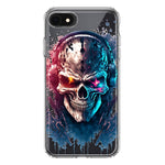 Apple iPhone 6/7/8/SE 2020/SE 3 2022 Cyberpunk Machine Headphones Skull Double Layer Phone Case Cover